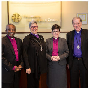 10.13.16 - Chicago, Illinois - Bishop Elizabeth Eaton meets with members of the Evangelical Lutheran Church in Canada (ELCIC), Anglican Catholic Church (ACC) and The Episcopal Church (TEC) at the ELCA Churchwide Office in Chicago.